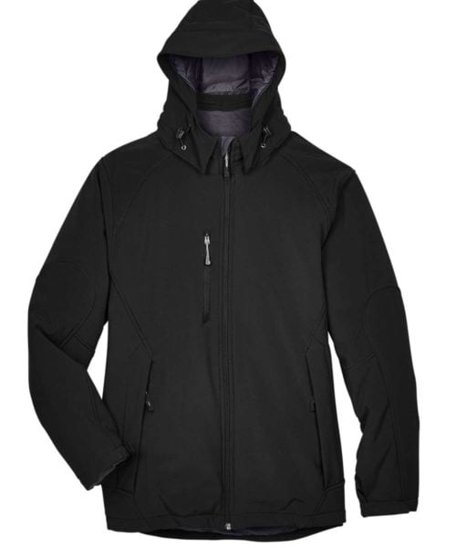 Veste à capuche en softshell polaire à trois couches isolante Glacier pour hommes avec capuche détachable
